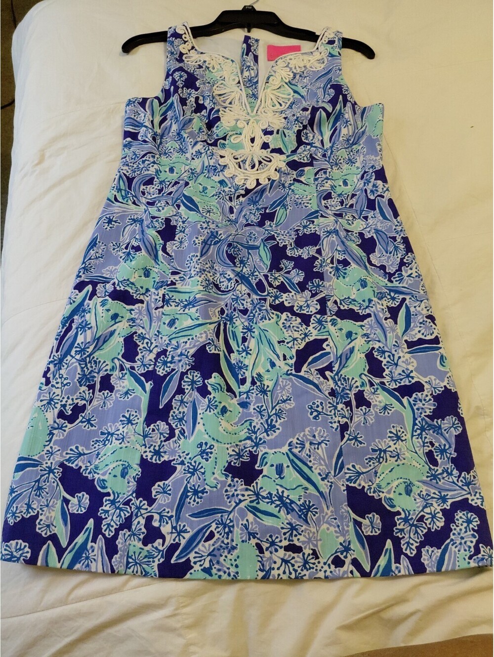 Lilly Pulitzer Gabby Blue White Shift Sun Dress Size 2 Excellent Condition #141